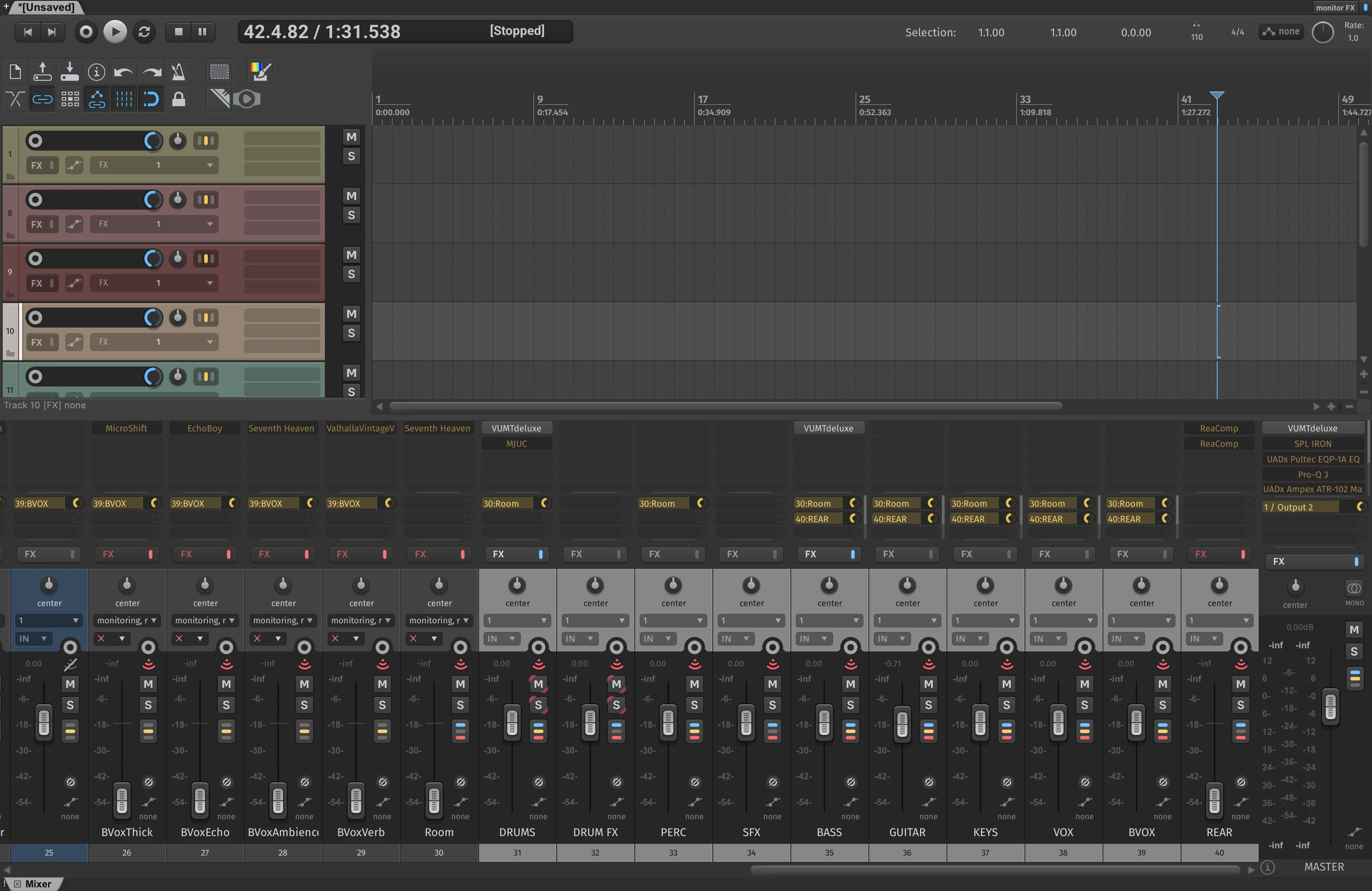 Reaper mix template